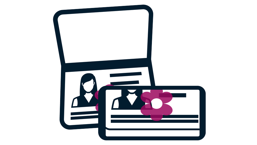 Pictogram illustrating reading a passport's MRZ with a smartphone