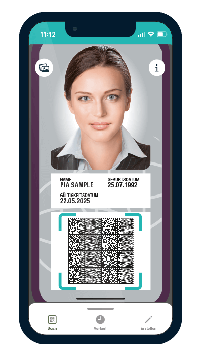 Visible Digital Seal mit Biometrischen Daten (VDS Bio)